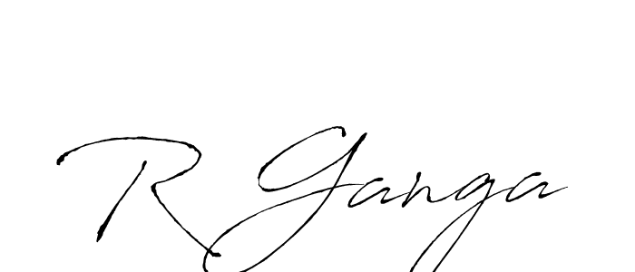 The best way (Antro_Vectra) to make a short signature is to pick only two or three words in your name. The name R Ganga include a total of six letters. For converting this name. R Ganga signature style 6 images and pictures png