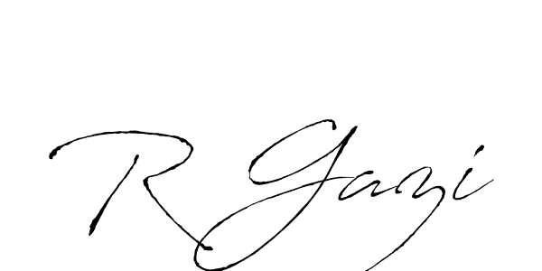 Design your own signature with our free online signature maker. With this signature software, you can create a handwritten (Antro_Vectra) signature for name R Gazi. R Gazi signature style 6 images and pictures png
