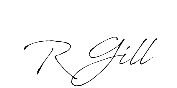 if you are searching for the best signature style for your name R Gill. so please give up your signature search. here we have designed multiple signature styles  using Antro_Vectra. R Gill signature style 6 images and pictures png
