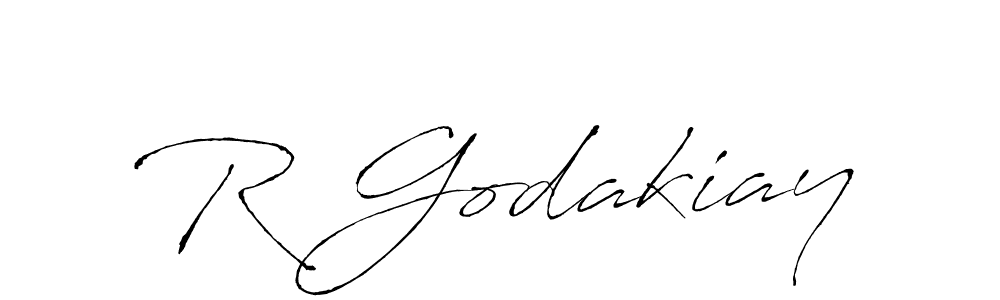 The best way (Antro_Vectra) to make a short signature is to pick only two or three words in your name. The name R Godakiay include a total of six letters. For converting this name. R Godakiay signature style 6 images and pictures png