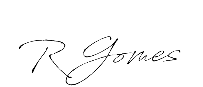 Also we have R Gomes name is the best signature style. Create professional handwritten signature collection using Antro_Vectra autograph style. R Gomes signature style 6 images and pictures png