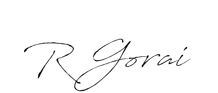 Also we have R Gorai name is the best signature style. Create professional handwritten signature collection using Antro_Vectra autograph style. R Gorai signature style 6 images and pictures png
