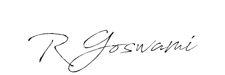 Design your own signature with our free online signature maker. With this signature software, you can create a handwritten (Antro_Vectra) signature for name R Goswami. R Goswami signature style 6 images and pictures png