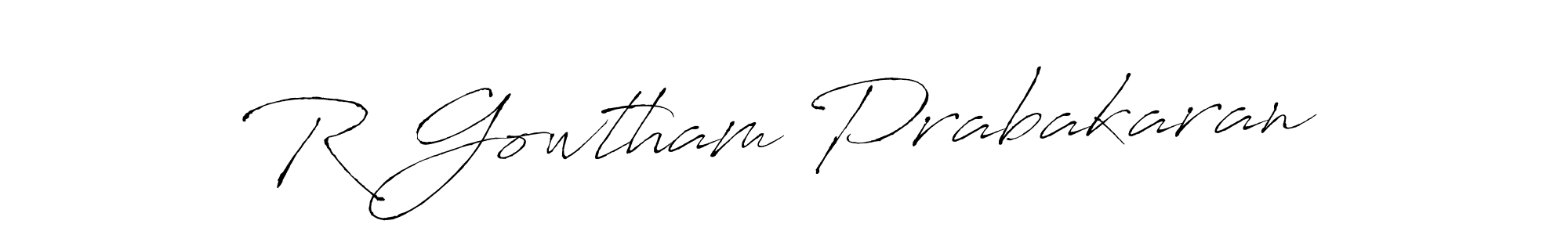 R Gowtham Prabakaran stylish signature style. Best Handwritten Sign (Antro_Vectra) for my name. Handwritten Signature Collection Ideas for my name R Gowtham Prabakaran. R Gowtham Prabakaran signature style 6 images and pictures png