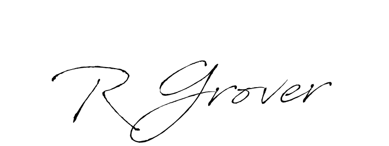 Use a signature maker to create a handwritten signature online. With this signature software, you can design (Antro_Vectra) your own signature for name R Grover. R Grover signature style 6 images and pictures png