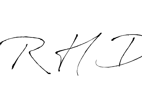 Antro_Vectra is a professional signature style that is perfect for those who want to add a touch of class to their signature. It is also a great choice for those who want to make their signature more unique. Get R H D name to fancy signature for free. R H D signature style 6 images and pictures png