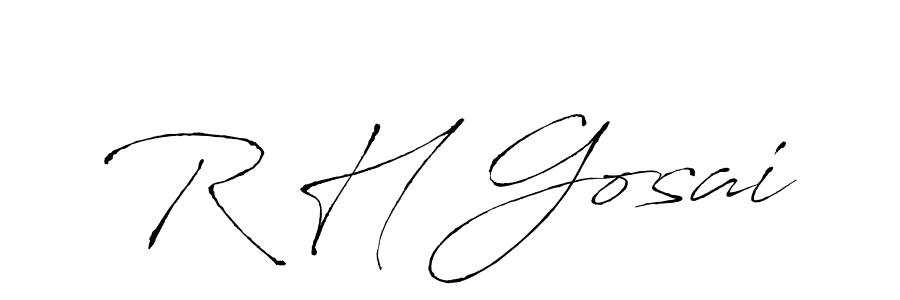 How to Draw R H Gosai signature style? Antro_Vectra is a latest design signature styles for name R H Gosai. R H Gosai signature style 6 images and pictures png