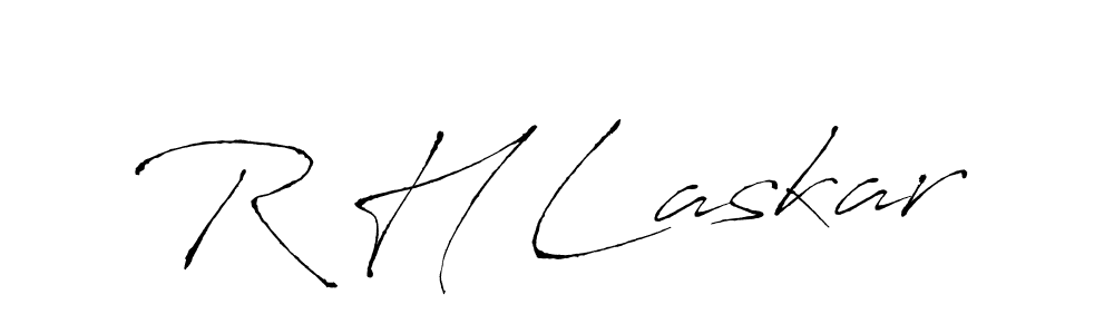 You should practise on your own different ways (Antro_Vectra) to write your name (R H Laskar) in signature. don't let someone else do it for you. R H Laskar signature style 6 images and pictures png