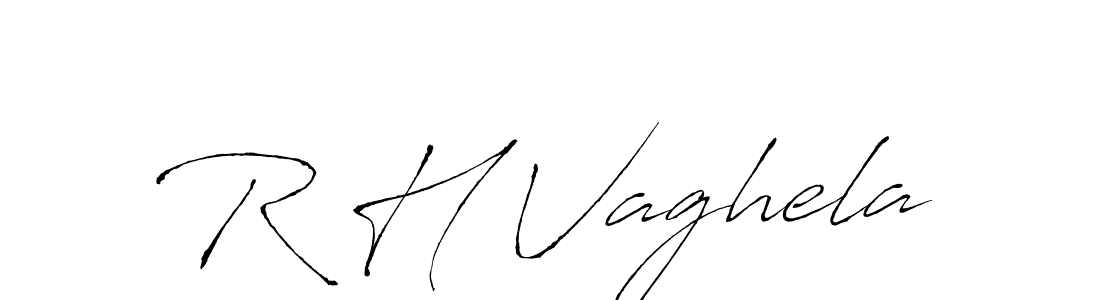 Antro_Vectra is a professional signature style that is perfect for those who want to add a touch of class to their signature. It is also a great choice for those who want to make their signature more unique. Get R H Vaghela name to fancy signature for free. R H Vaghela signature style 6 images and pictures png