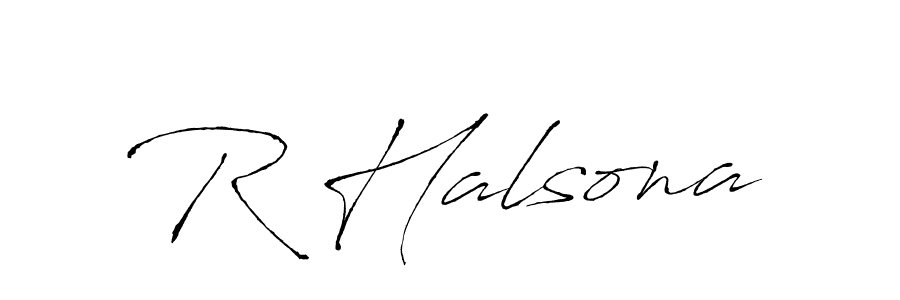 Create a beautiful signature design for name R Halsona. With this signature (Antro_Vectra) fonts, you can make a handwritten signature for free. R Halsona signature style 6 images and pictures png