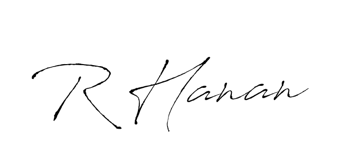 Use a signature maker to create a handwritten signature online. With this signature software, you can design (Antro_Vectra) your own signature for name R Hanan. R Hanan signature style 6 images and pictures png