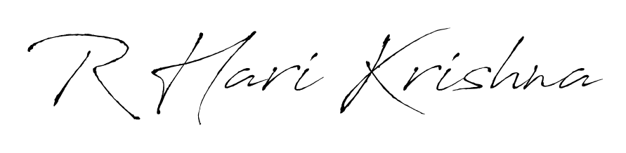 A stylish, flowing autograph style designed for name R Hari Krishna using Antro_Vectra typography. Perfect for digital creative projects. R Hari Krishna signature style 6 images and pictures png