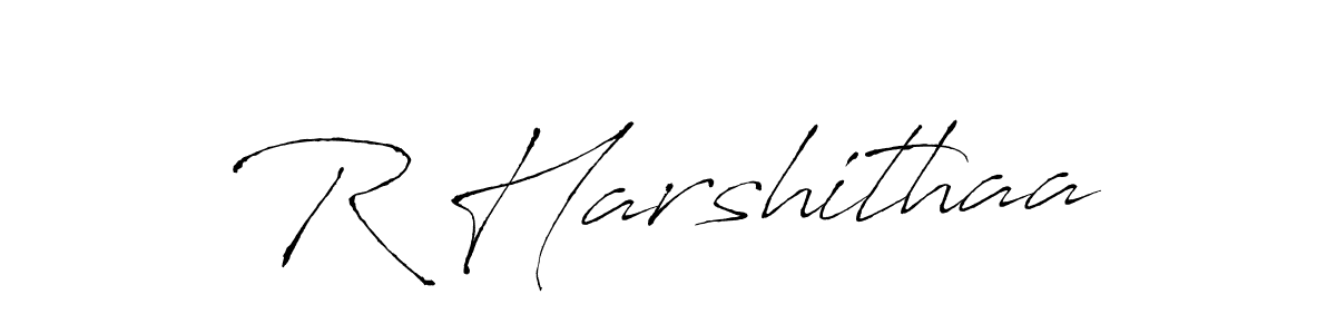 R Harshithaa stylish signature style. Best Handwritten Sign (Antro_Vectra) for my name. Handwritten Signature Collection Ideas for my name R Harshithaa. R Harshithaa signature style 6 images and pictures png