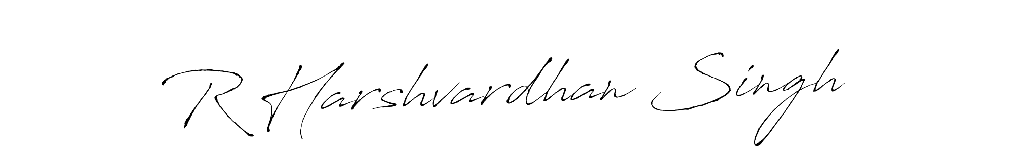 Create a beautiful signature design for name R Harshvardhan Singh. With this signature (Antro_Vectra) fonts, you can make a handwritten signature for free. R Harshvardhan Singh signature style 6 images and pictures png