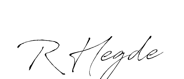 Design your own signature with our free online signature maker. With this signature software, you can create a handwritten (Antro_Vectra) signature for name R Hegde. R Hegde signature style 6 images and pictures png