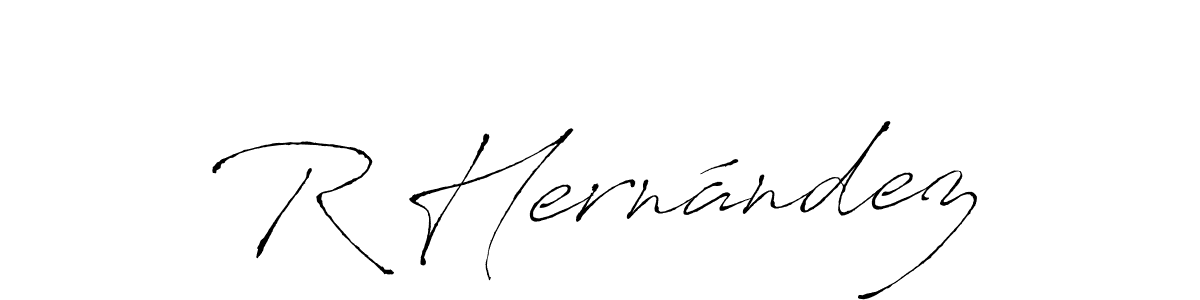 The best way (Antro_Vectra) to make a short signature is to pick only two or three words in your name. The name R Hernández include a total of six letters. For converting this name. R Hernández signature style 6 images and pictures png