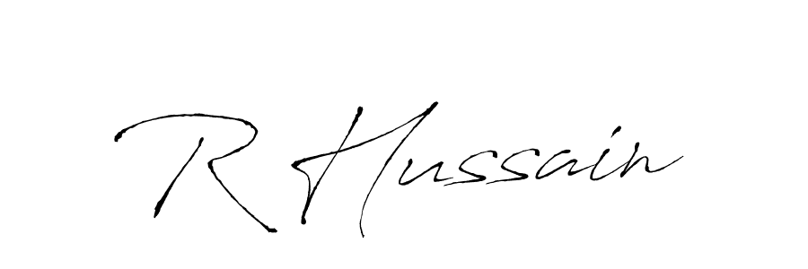 How to make R Hussain name signature. Use Antro_Vectra style for creating short signs online. This is the latest handwritten sign. R Hussain signature style 6 images and pictures png