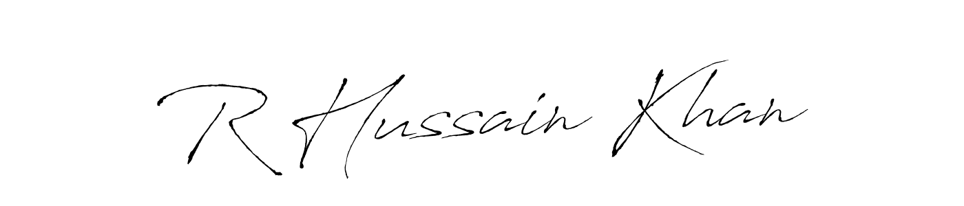 It looks lik you need a new signature style for name R Hussain Khan. Design unique handwritten (Antro_Vectra) signature with our free signature maker in just a few clicks. R Hussain Khan signature style 6 images and pictures png