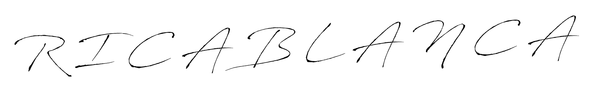 Design your own signature with our free online signature maker. With this signature software, you can create a handwritten (Antro_Vectra) signature for name R I C A B L A N C A. R I C A B L A N C A signature style 6 images and pictures png