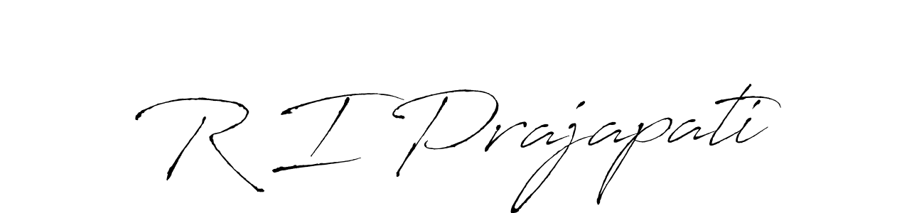 Create a beautiful signature design for name R I Prajapati. With this signature (Antro_Vectra) fonts, you can make a handwritten signature for free. R I Prajapati signature style 6 images and pictures png