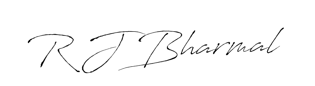 Design your own signature with our free online signature maker. With this signature software, you can create a handwritten (Antro_Vectra) signature for name R J Bharmal. R J Bharmal signature style 6 images and pictures png