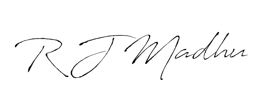 Similarly Antro_Vectra is the best handwritten signature design. Signature creator online .You can use it as an online autograph creator for name R J Madhu. R J Madhu signature style 6 images and pictures png