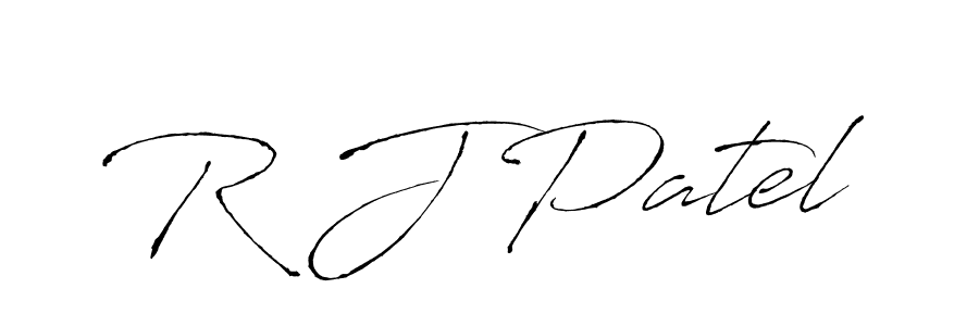 Design your own signature with our free online signature maker. With this signature software, you can create a handwritten (Antro_Vectra) signature for name R J Patel. R J Patel signature style 6 images and pictures png