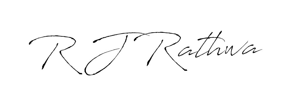 The best way (Antro_Vectra) to make a short signature is to pick only two or three words in your name. The name R J Rathwa include a total of six letters. For converting this name. R J Rathwa signature style 6 images and pictures png