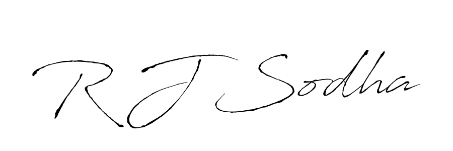 You should practise on your own different ways (Antro_Vectra) to write your name (R J Sodha) in signature. don't let someone else do it for you. R J Sodha signature style 6 images and pictures png