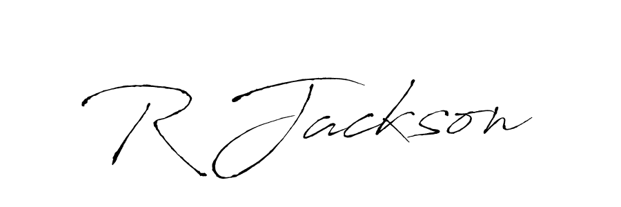 Design your own signature with our free online signature maker. With this signature software, you can create a handwritten (Antro_Vectra) signature for name R Jackson. R Jackson signature style 6 images and pictures png