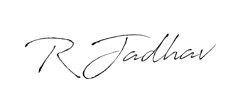 How to make R Jadhav signature? Antro_Vectra is a professional autograph style. Create handwritten signature for R Jadhav name. R Jadhav signature style 6 images and pictures png