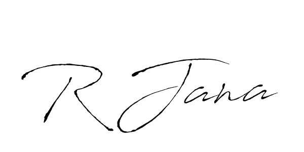 R Jana stylish signature style. Best Handwritten Sign (Antro_Vectra) for my name. Handwritten Signature Collection Ideas for my name R Jana. R Jana signature style 6 images and pictures png