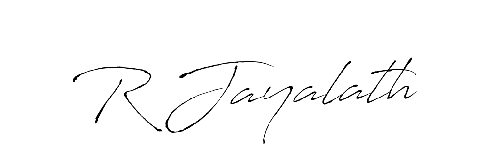 Make a beautiful signature design for name R Jayalath. With this signature (Antro_Vectra) style, you can create a handwritten signature for free. R Jayalath signature style 6 images and pictures png