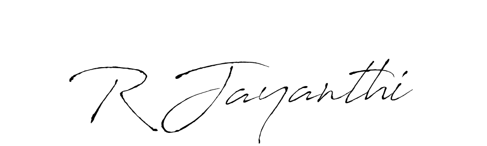 Create a beautiful signature design for name R Jayanthi. With this signature (Antro_Vectra) fonts, you can make a handwritten signature for free. R Jayanthi signature style 6 images and pictures png