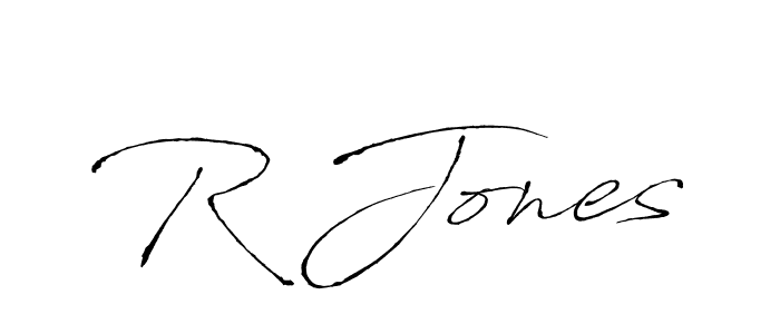 R Jones stylish signature style. Best Handwritten Sign (Antro_Vectra) for my name. Handwritten Signature Collection Ideas for my name R Jones. R Jones signature style 6 images and pictures png