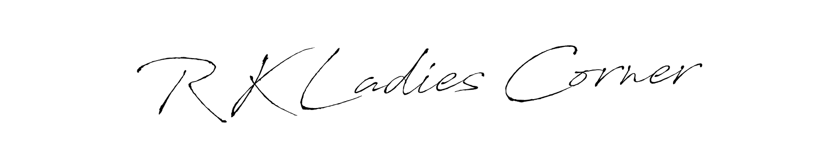 Make a beautiful signature design for name R K Ladies Corner. Use this online signature maker to create a handwritten signature for free. R K Ladies Corner signature style 6 images and pictures png