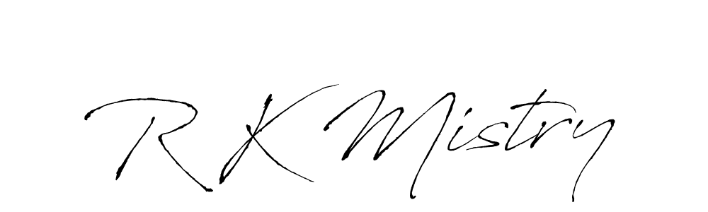 Make a beautiful signature design for name R K Mistry. With this signature (Antro_Vectra) style, you can create a handwritten signature for free. R K Mistry signature style 6 images and pictures png