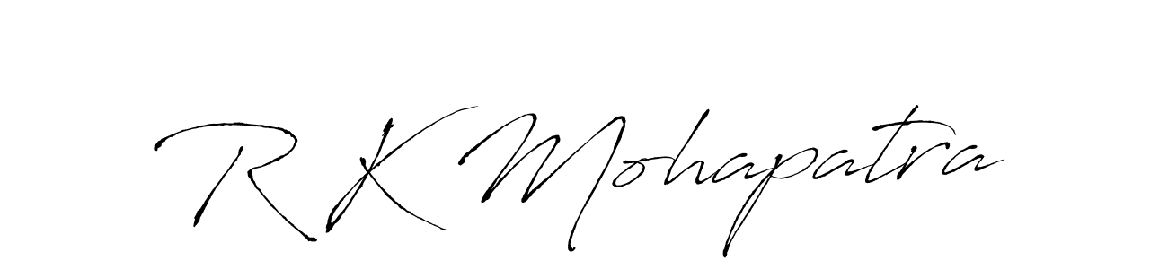 How to make R K Mohapatra signature? Antro_Vectra is a professional autograph style. Create handwritten signature for R K Mohapatra name. R K Mohapatra signature style 6 images and pictures png