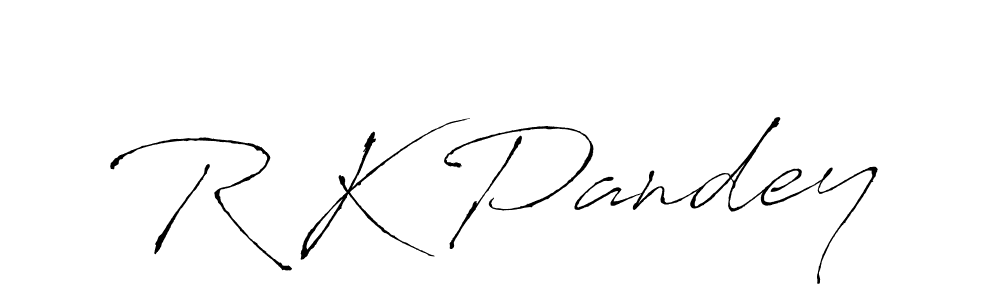 Create a beautiful signature design for name R K Pandey. With this signature (Antro_Vectra) fonts, you can make a handwritten signature for free. R K Pandey signature style 6 images and pictures png