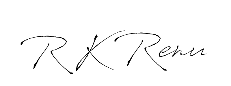 Create a beautiful signature design for name R K Renu. With this signature (Antro_Vectra) fonts, you can make a handwritten signature for free. R K Renu signature style 6 images and pictures png