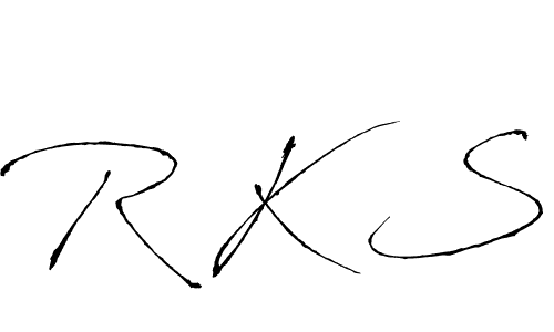 The best way (Antro_Vectra) to make a short signature is to pick only two or three words in your name. The name R K S include a total of six letters. For converting this name. R K S signature style 6 images and pictures png