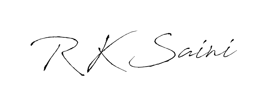 Similarly Antro_Vectra is the best handwritten signature design. Signature creator online .You can use it as an online autograph creator for name R K Saini. R K Saini signature style 6 images and pictures png