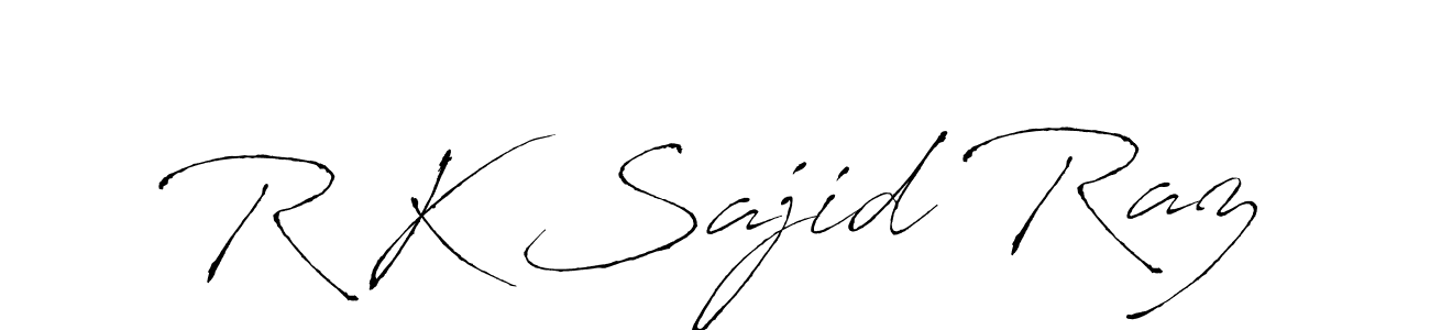 Also You can easily find your signature by using the search form. We will create R K Sajid Raz name handwritten signature images for you free of cost using Antro_Vectra sign style. R K Sajid Raz signature style 6 images and pictures png