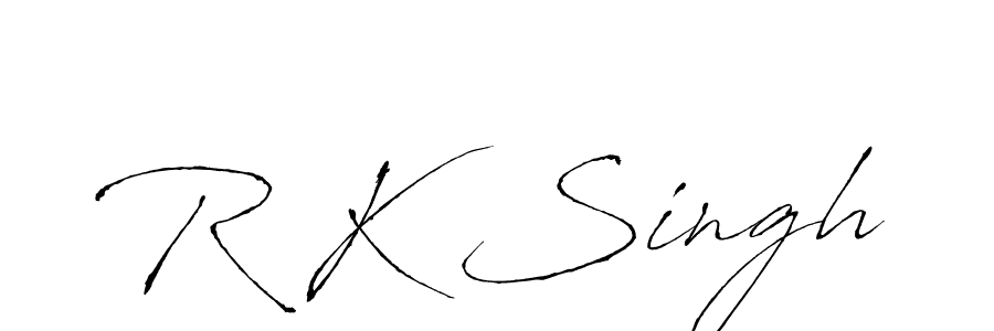 Make a beautiful signature design for name R K Singh. With this signature (Antro_Vectra) style, you can create a handwritten signature for free. R K Singh signature style 6 images and pictures png