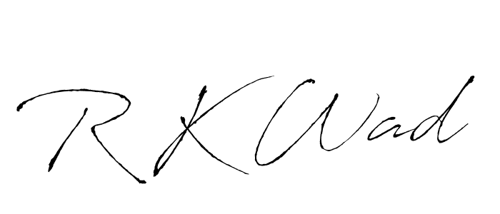 Create a beautiful signature design for name R K Wad. With this signature (Antro_Vectra) fonts, you can make a handwritten signature for free. R K Wad signature style 6 images and pictures png