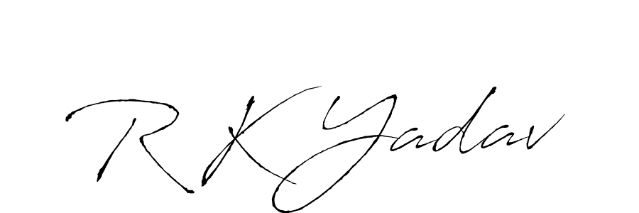 R K Yadav stylish signature style. Best Handwritten Sign (Antro_Vectra) for my name. Handwritten Signature Collection Ideas for my name R K Yadav. R K Yadav signature style 6 images and pictures png