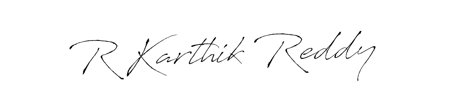R Karthik Reddy stylish signature style. Best Handwritten Sign (Antro_Vectra) for my name. Handwritten Signature Collection Ideas for my name R Karthik Reddy. R Karthik Reddy signature style 6 images and pictures png