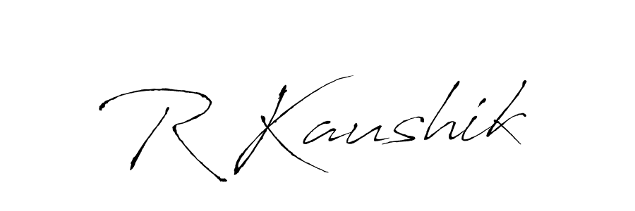 Similarly Antro_Vectra is the best handwritten signature design. Signature creator online .You can use it as an online autograph creator for name R Kaushik. R Kaushik signature style 6 images and pictures png