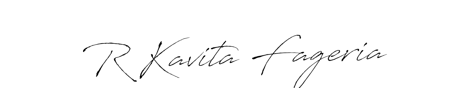 Make a short R Kavita Fageria signature style. Manage your documents anywhere anytime using Antro_Vectra. Create and add eSignatures, submit forms, share and send files easily. R Kavita Fageria signature style 6 images and pictures png