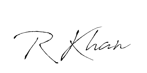 Also You can easily find your signature by using the search form. We will create R Khan name handwritten signature images for you free of cost using Antro_Vectra sign style. R Khan signature style 6 images and pictures png